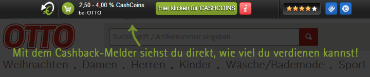 Cashback-Melder